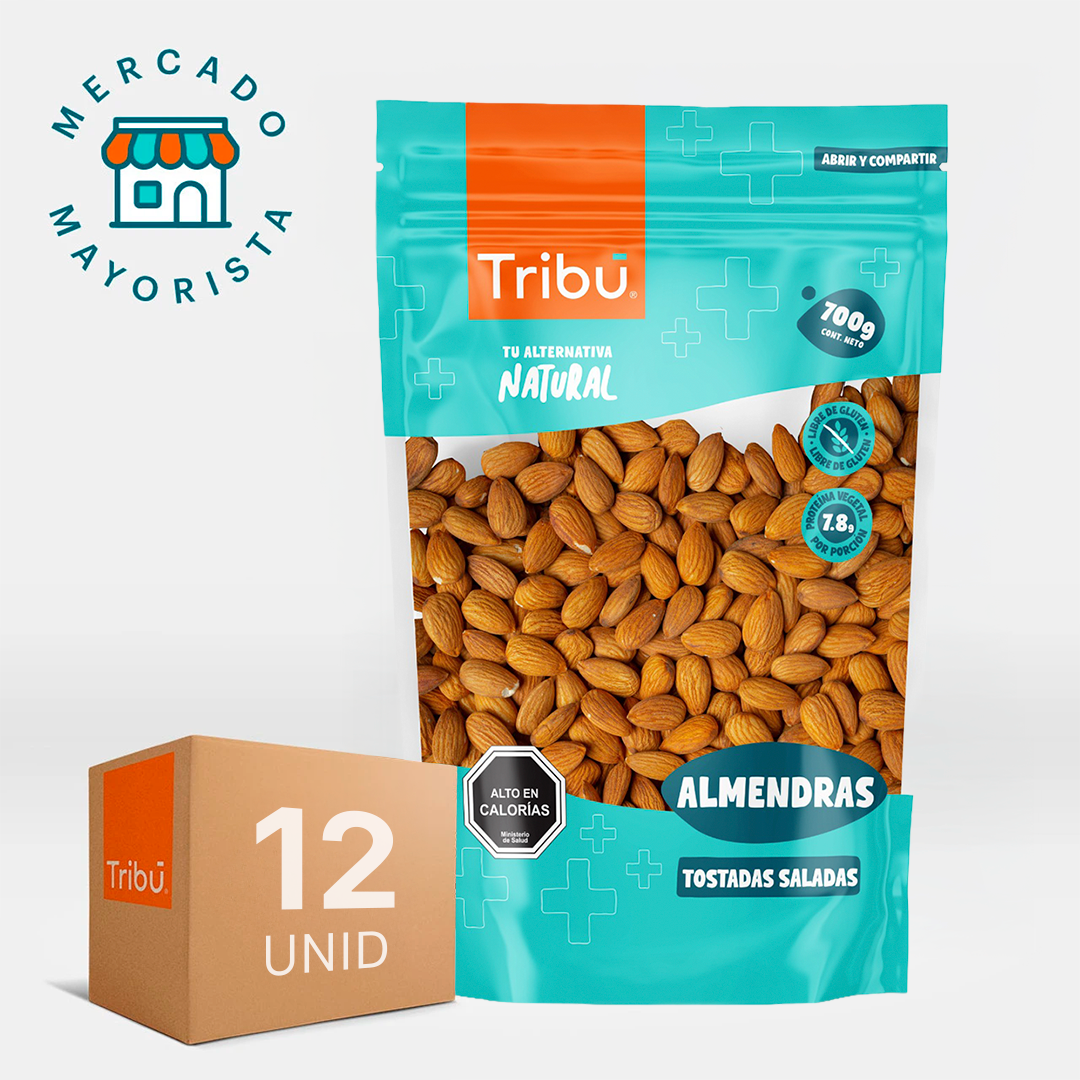 ALMENDRA TOSTADA SALADA 700 GRS (caja 12 unidades)