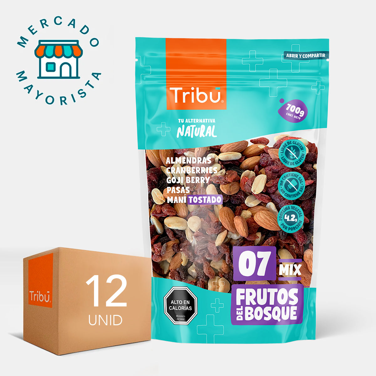 MIX FRUTOS DEL BOSQUE TRIBÚ 700 GRS (CAJA MÁSTER 12 UNIDADES)