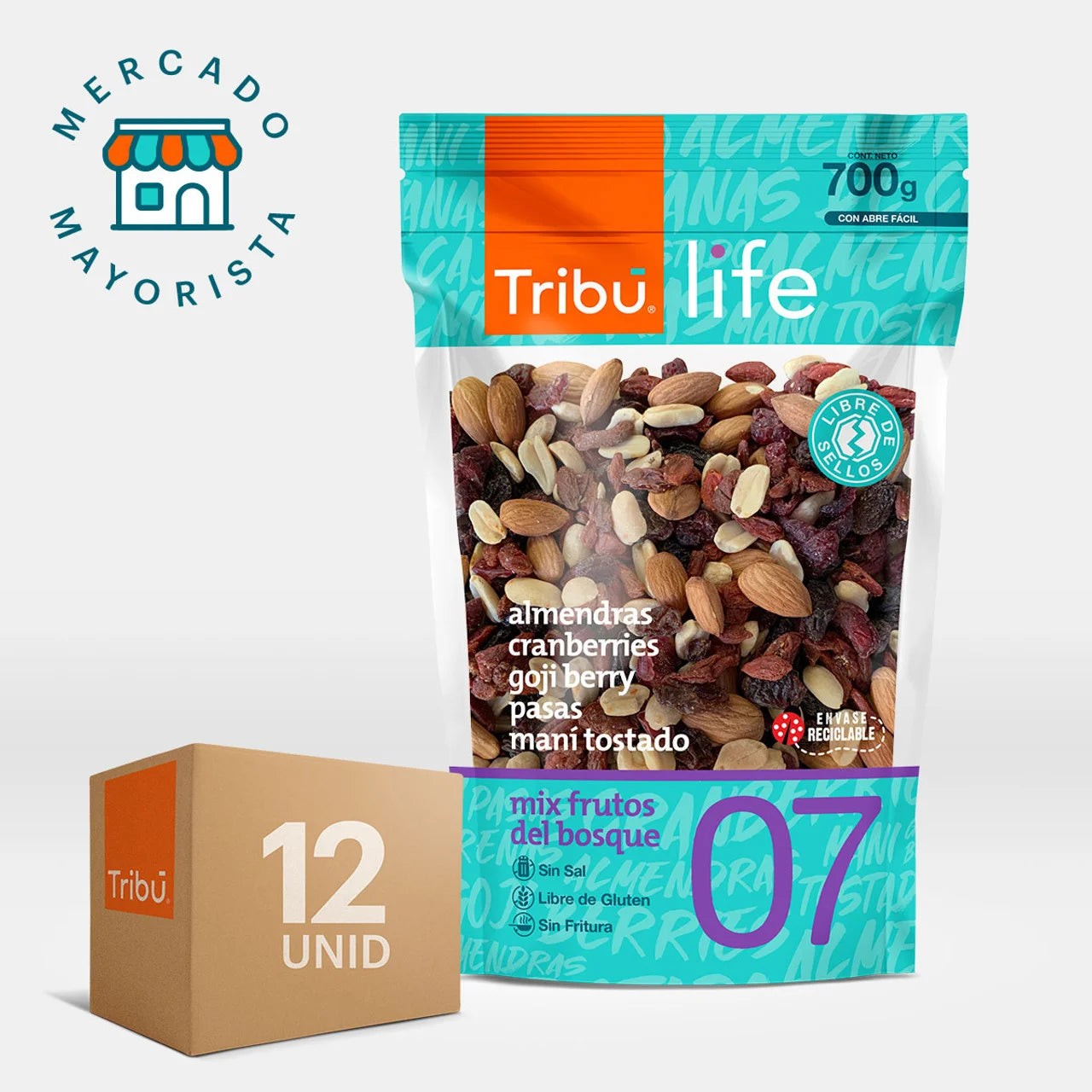 MIX FRUTOS DEL BOSQUE TRIBÚ 700 GRS (CAJA MÁSTER 12 UNIDADES)