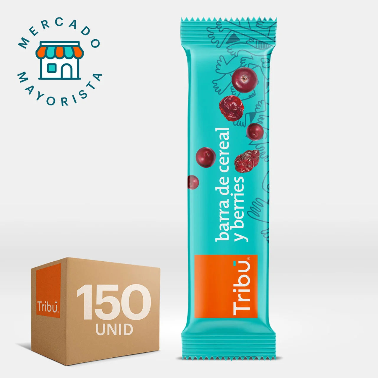 BARRA CEREAL BERRIES TRIBÚ 20 GRS (CAJA MÁSTER 150 UNIDADES)