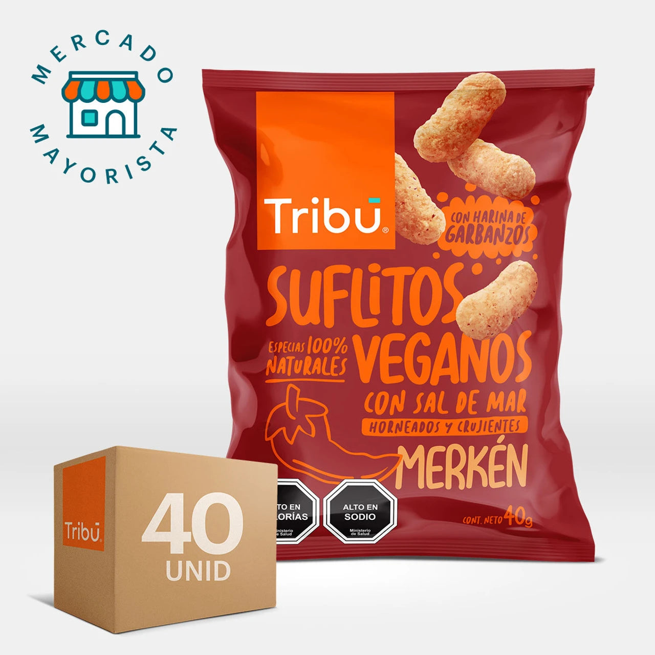 SUFLITOS VEGANOS MERKEN 40GR (40 UNIDADES)