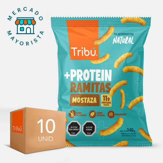 Protein Ramitas Mostaza 140g Tamaño XL (10 unidades) (Copia)