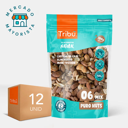 MIX PURO NUTS TRIBÚ 700 GRS (CAJA MÁSTER 12 UNIDADES)