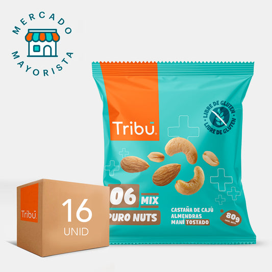 MIX PURO NUTS TRIBÚ 80 GRS (CAJA MÁSTER 16 UNIDADES)