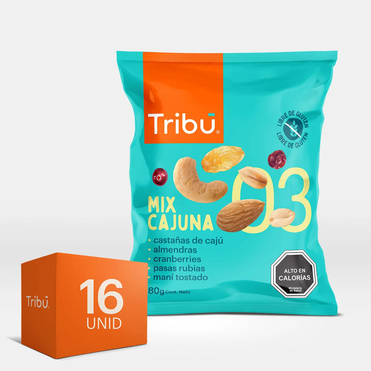 MIX CAJUNA TRIBÚ 80 GRS (CAJA MÁSTER 16 UNIDADES)