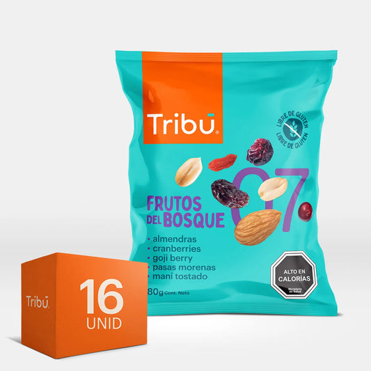 MIX FRUTOS DEL BOSQUE TRIBÚ 80 GRS (CAJA MÁSTER 16 UNIDADES)