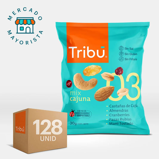 MIX CAJUNA TRIBÚ 30 GRS (CAJA MÁSTER 128 UNIDADES)