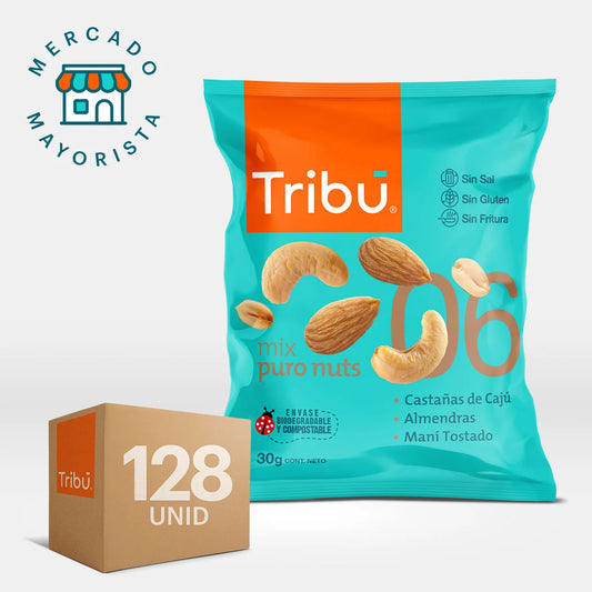 MIX PURO NUTS TRIBÚ 30 GRS (CAJA MÁSTER 128 UNIDADES)